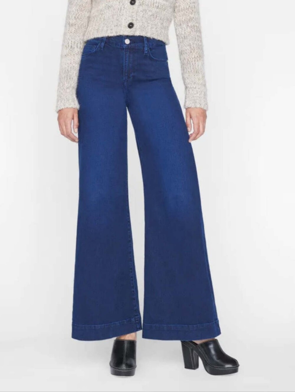 Frame Denim Le Palazzo Wide Hem Jean In Fiona